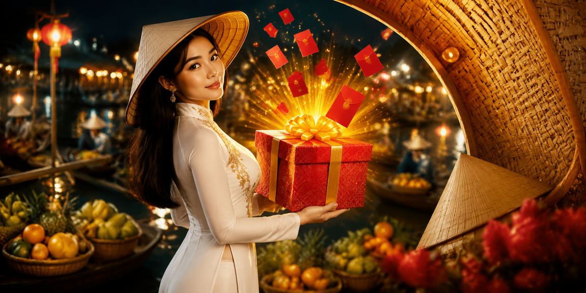 Người chơi sử dụng voucher tặng thưởng tại Mekong cùng phong vị truyền thống Việt Nam